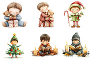 Christmas Boys Clipart, an Illustration by DreamArtGraphic (Thumbnail 6 of 6)