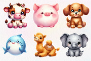 Squishmallow Animals Clipart PNG, an Illustration by Dream Creation (Thumbnail 7 of 7)