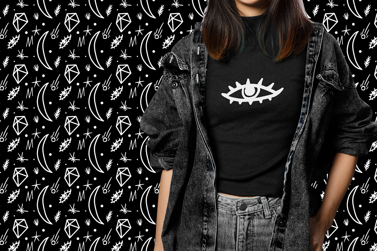 Cosmic seamless patterns with stars, a Pattern Graphic by PixelAesthetic (Photo 3 of 6)