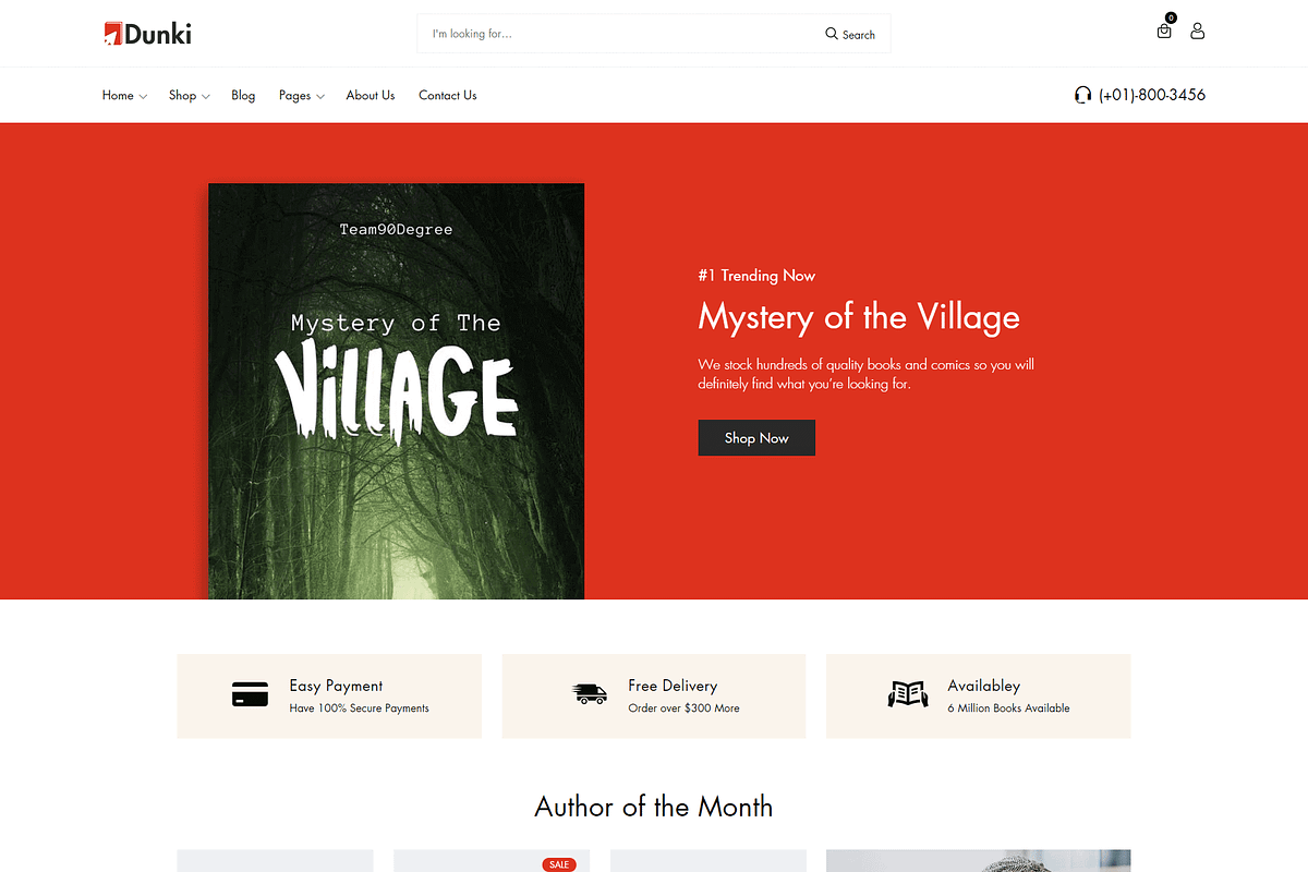 Dunki - Book Store Shopify Theme, a Shopify Template by Team90Degree (Photo 4 of 4)