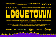 LOGUETOWN SANS DISPLAY, a Sans Serif Font by Tegh co. (Thumbnail 1 of 20)