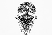 Elegant dream tree silhouette design, a Healthcare Illustration by Amazin_art (Thumbnail 35 of 43)