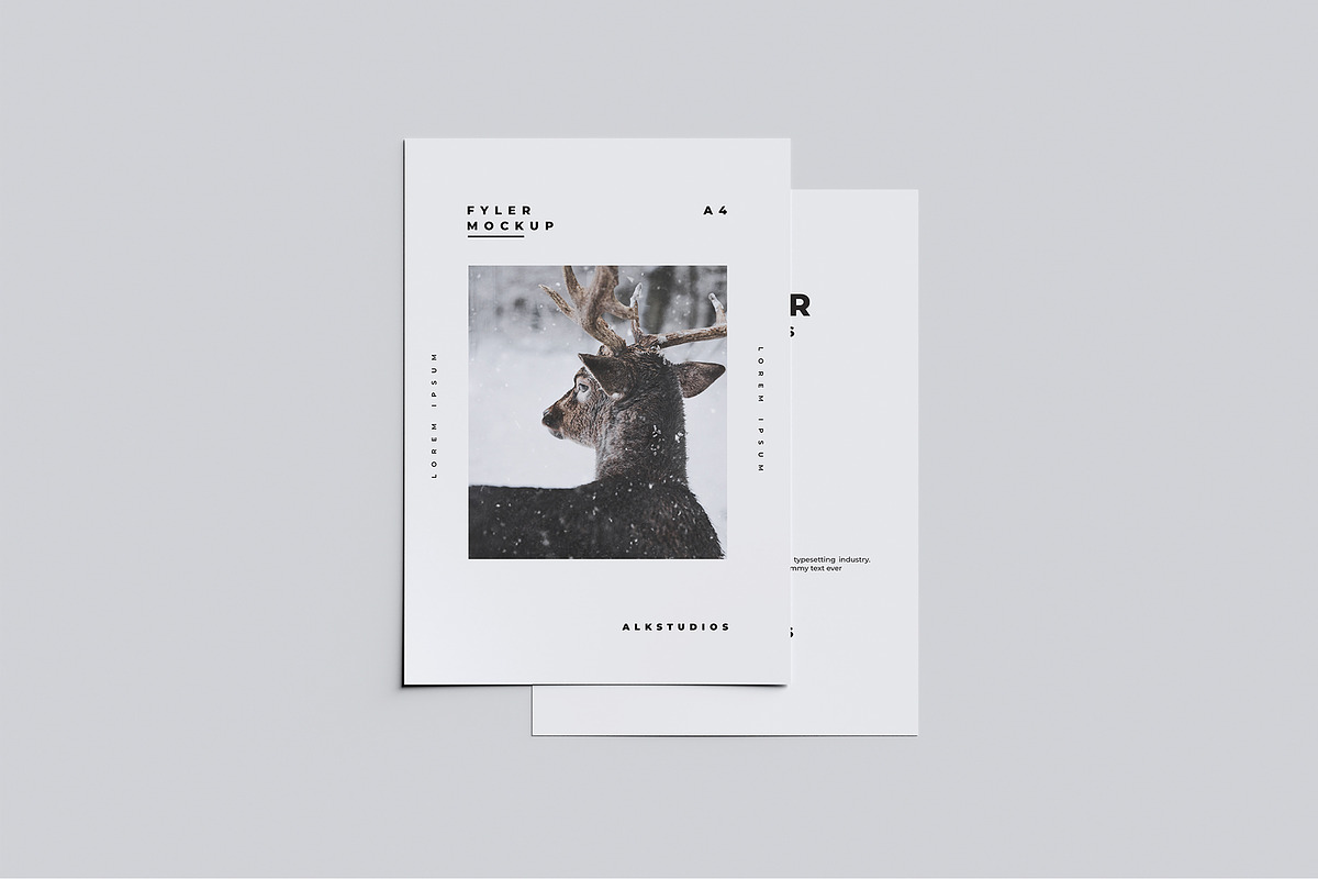 A4 Flyer Paper Mockup, a Print Template by AlkStudio (Photo 5 of 10)