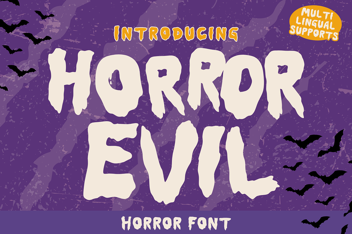 Horror Evil is a Halloween font, a Handwritten Font by Brown Cupple (Photo 1 of 7)