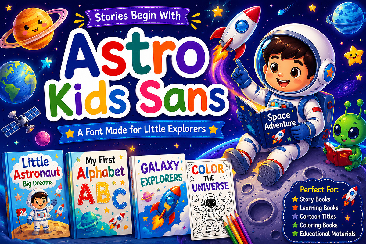 Astro Kids Sans, a Serif Font by Wow Magic (Photo 7 of 7)