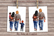We Are Family, Watercolor Clipart, a Person Illustration by ArtedeCatrin (Thumbnail 6 of 10)