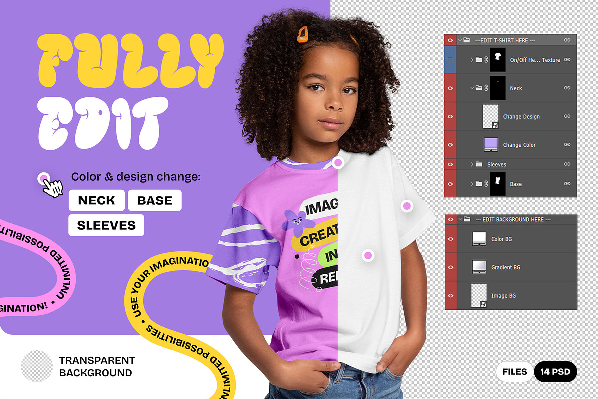 African Kids Girl T-Shirt Mockups, a Shirt Mockup by Hi, Mock-Up! (Photo 3 of 10)