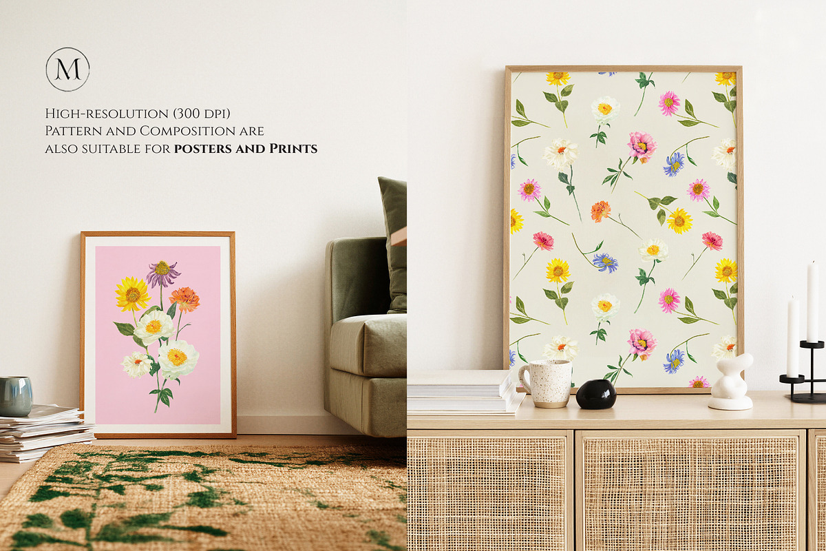 Watercolor Flower Garden, a Decorative Illustration by Manimanisa (Photo 9 of 13)