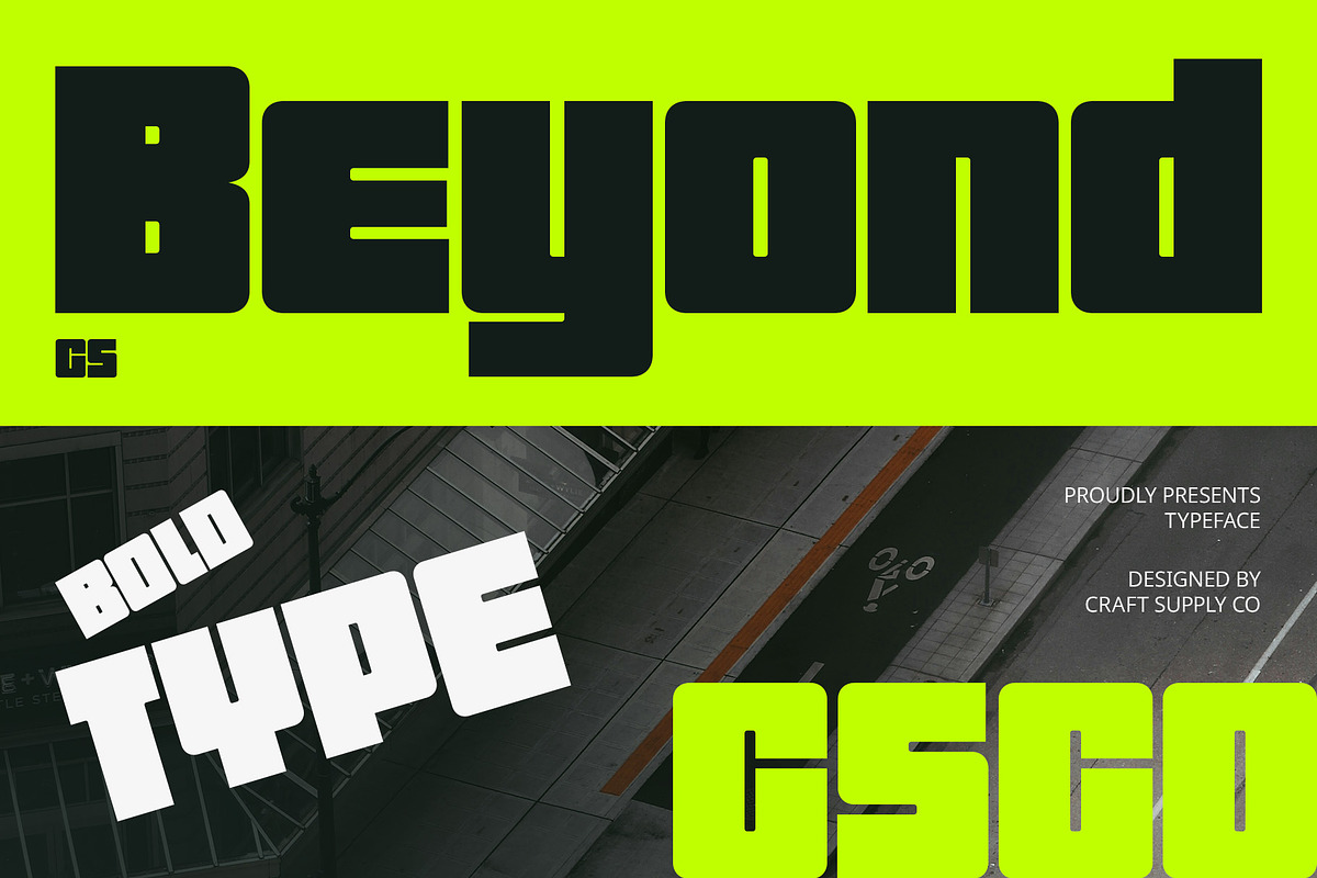 CS Beyond – Bold Font, a Sans Serif Font by Craft Supply Co. (Photo 1 of 8)