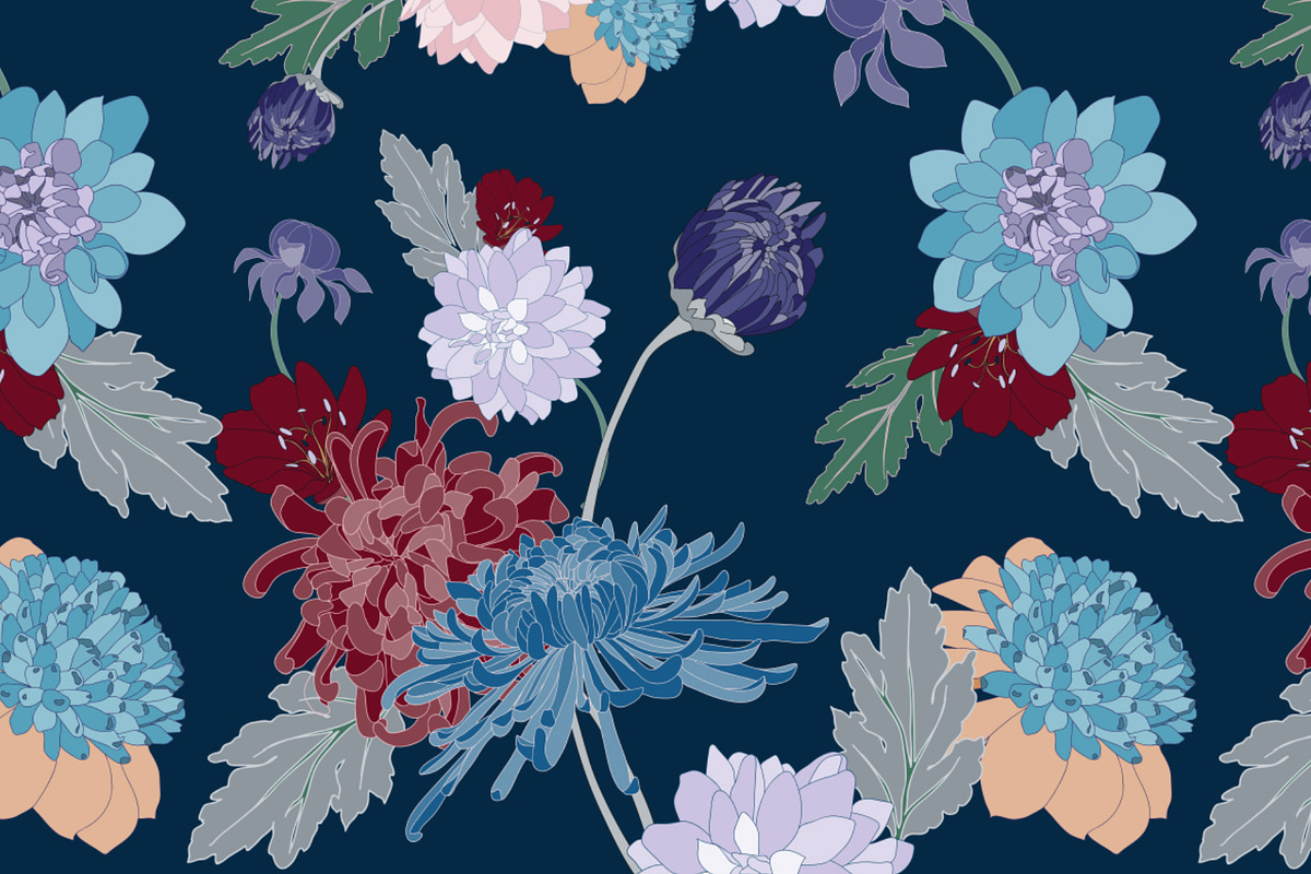 Botanical Seamless Vector, a Pattern Graphic by Ania Illustration (Photo 5 of 9)
