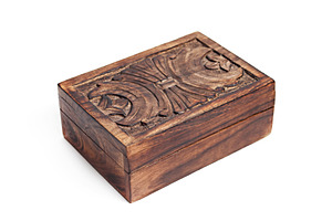 Vintage wooden box isolated, a Photo by saiko3p