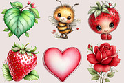 Whimsical Valentine Clipart PNG, a Seasonal Illustration by SVGArt (Thumbnail 2 of 5)
