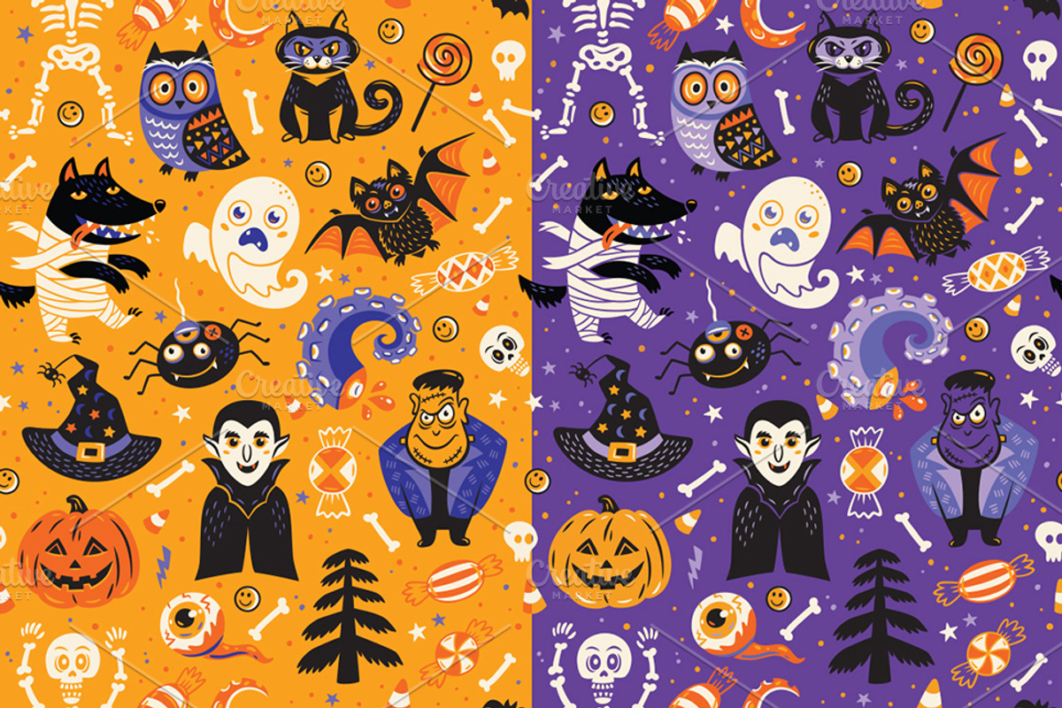 Happy Halloween, a Pattern Graphic by PenguinHouse (Photo 3 of 7)