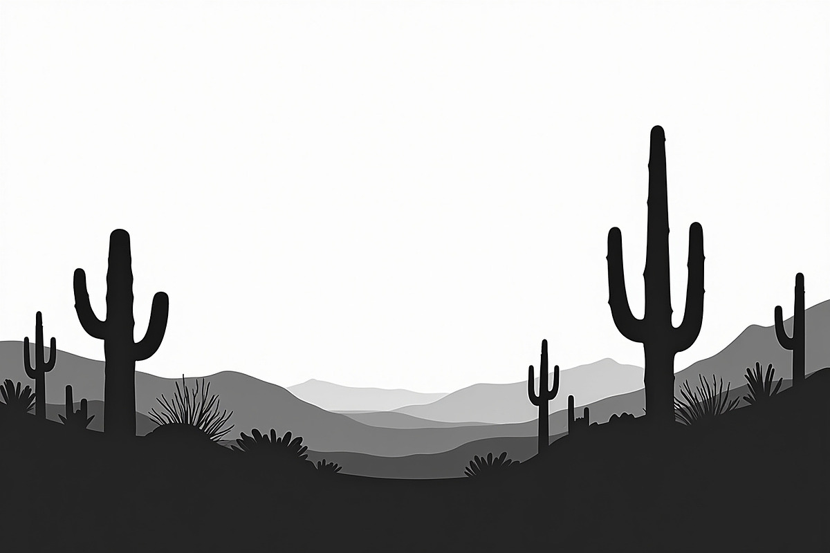 Monochrome Desert Nature Silhouette, an Illustration by jahid234 (Photo 13 of 15)
