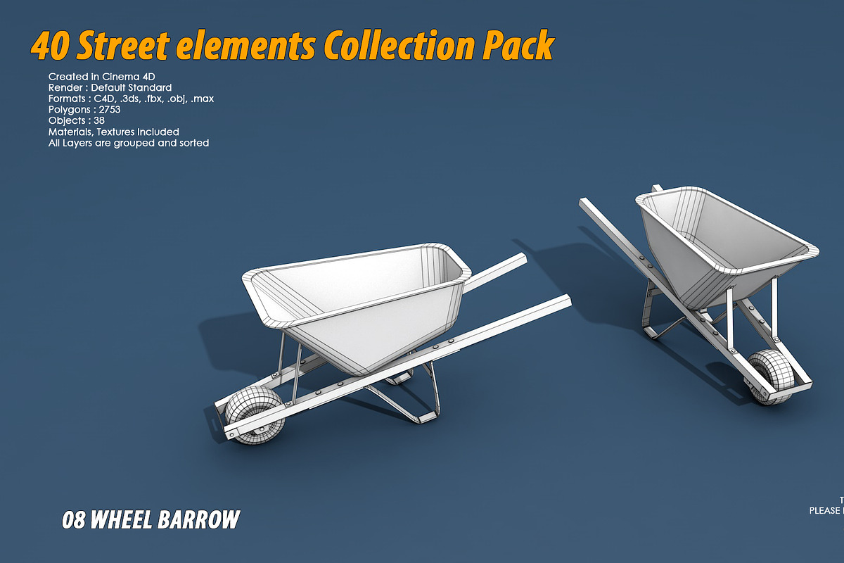 40 Street elements Collection Pack, an Architecture 3D Model by multimedia4ds (Photo 17 of 70)