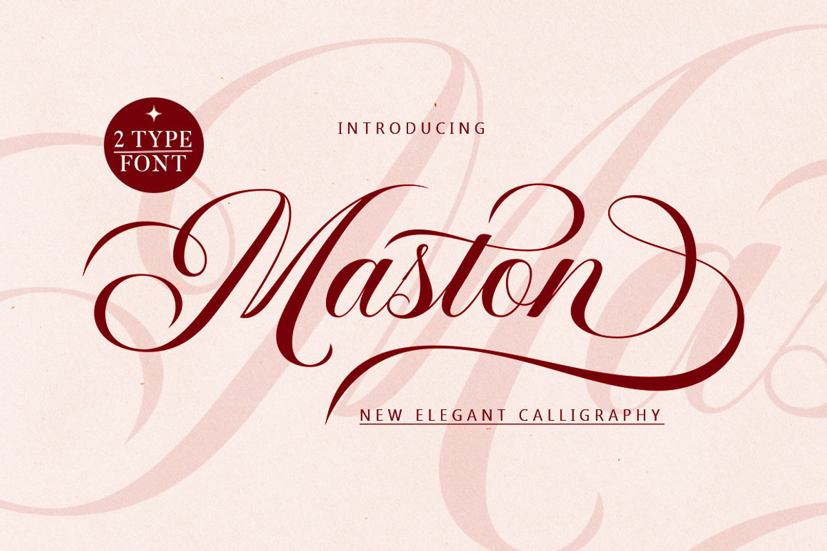 Maston, a Script Font by Mastertype (Photo 1 of 15)