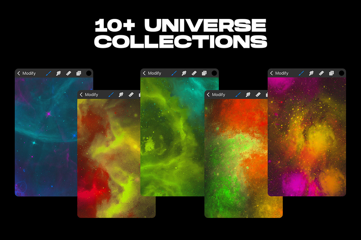 Procreate Universe Space Brushes, a Brush Add-On by Nurmiftah (Photo 5 of 8)