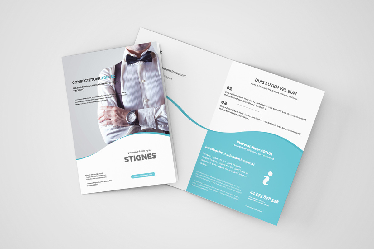 Business Bi Fold Brochure - A4, a Brochure Template by Creative Shop (Photo 2 of 4)