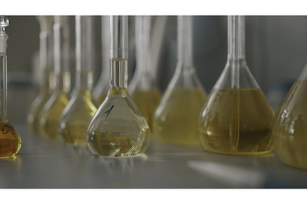 Close up of glass flasks in, a Technology Photo by Media Whale Stock