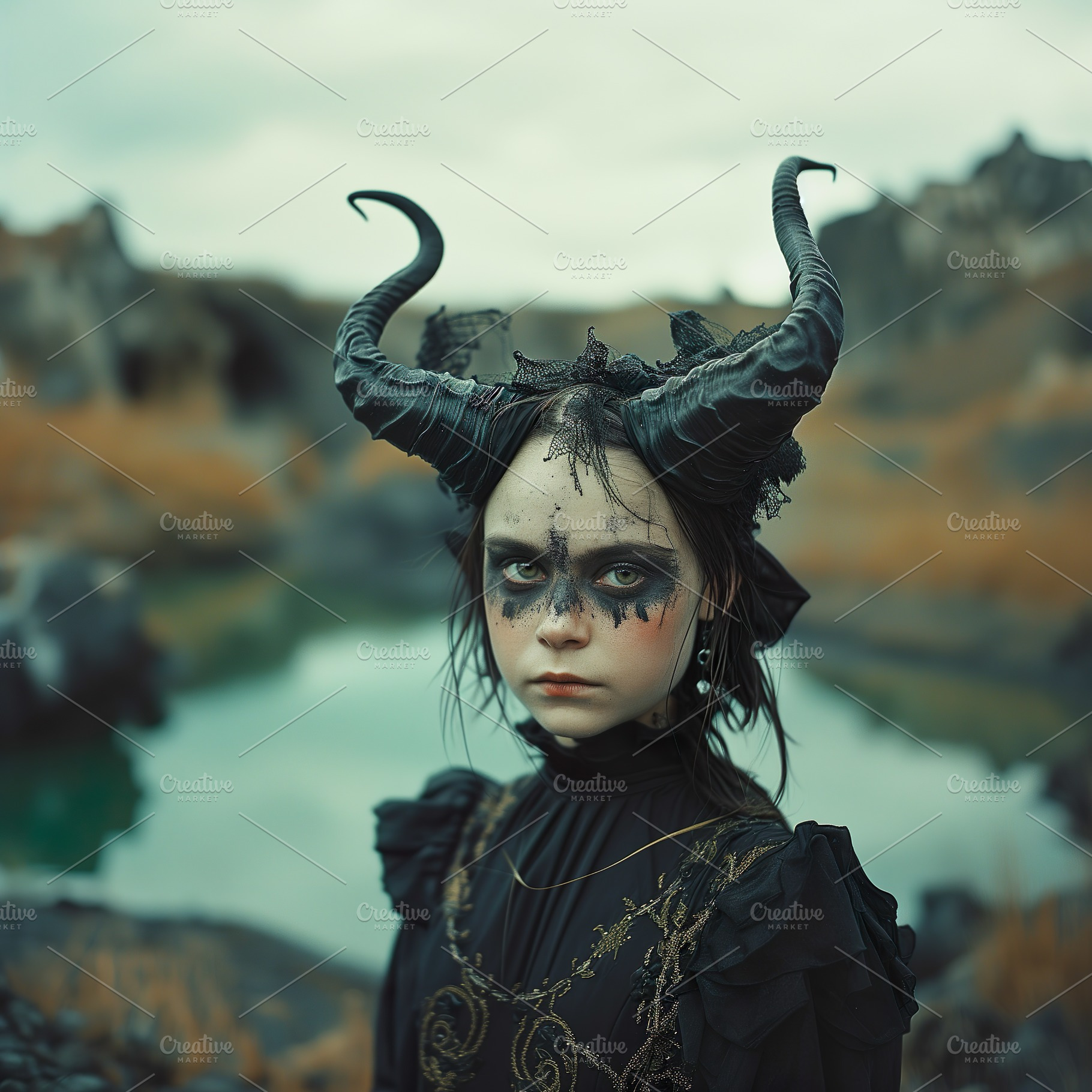 Black Horned Villain Costume, a Person Photo by k.tay
