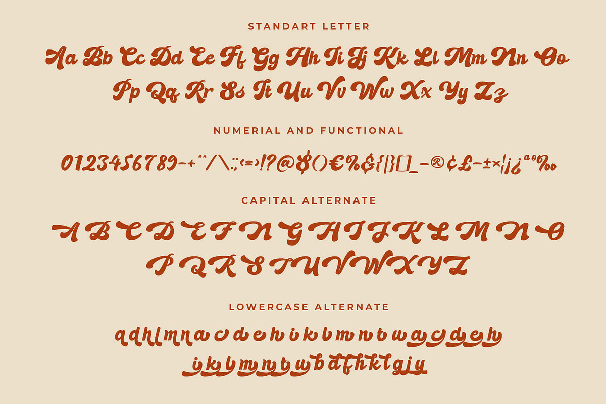 Aspirant Retro Script Font, a Script Font by RantautypeStudio (Photo 12 of 13)