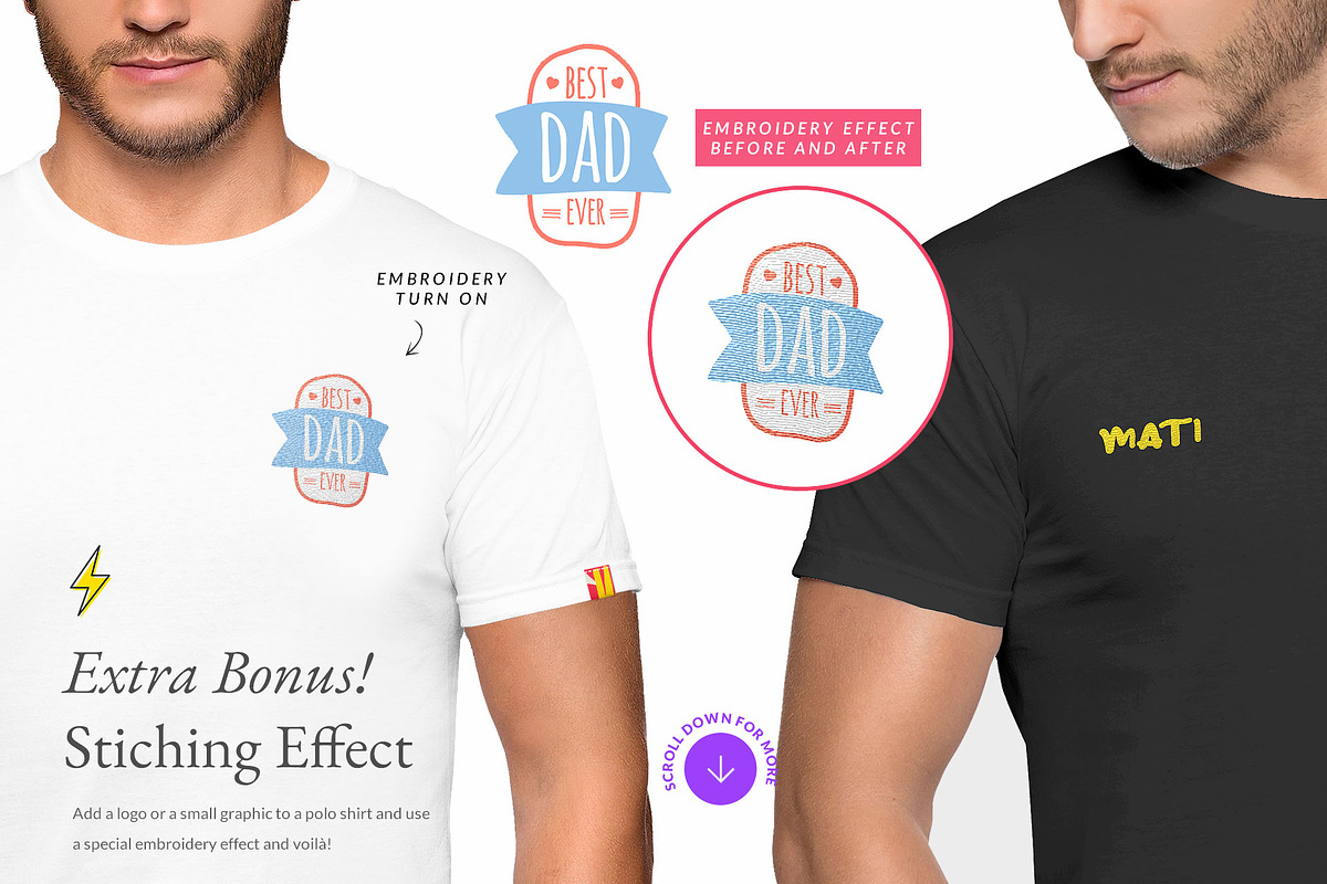 Men T-Shirt 10x Mock-ups, a Shirt Mockup by Mocca Mockups Store (Photo 4 of 5)