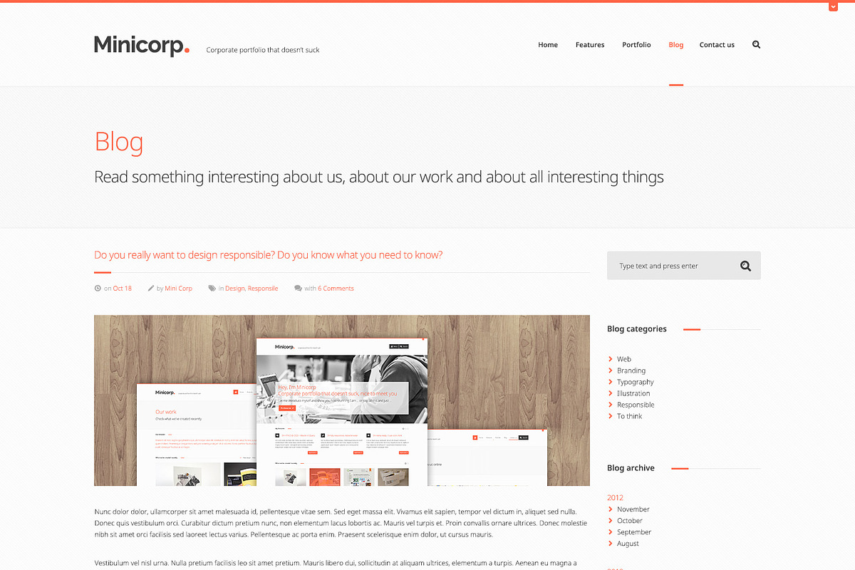 Minicorp - Agency WordPress Theme, a WordPress Template by IshYoBoy (Photo 6 of 7)