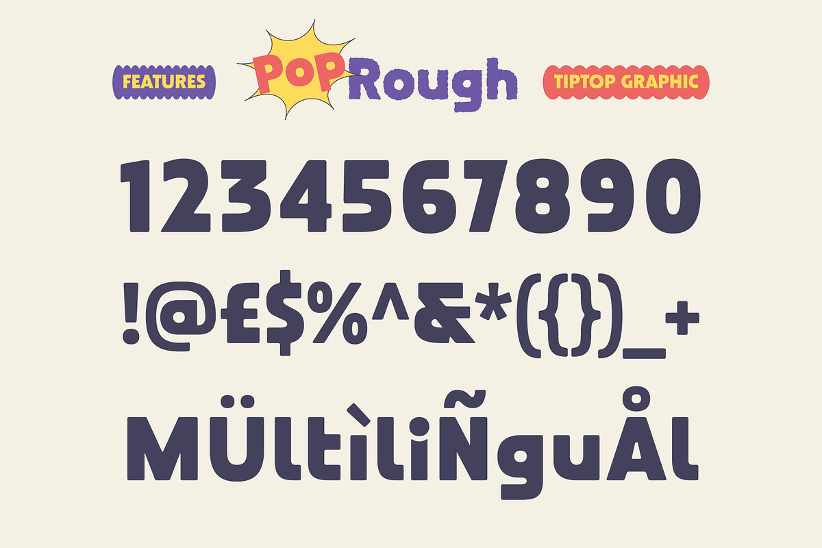 Pop Rough – Expressive Playful Font, a Sans Serif Font by Tiptop Graphic (Photo 6 of 10)