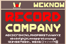 Record Company font