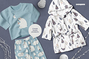 Winter Polar Bear Clipart & Patterns, a Seasonal Illustration by Ejevyaka (Thumbnail 6 of 10)