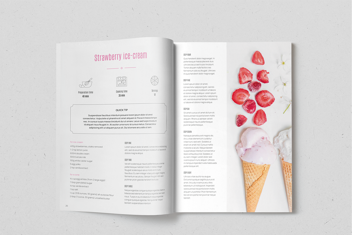 Sweet Heaven Recipe Book, a Magazine Template by SonaGeciova (Photo 15 of 18)