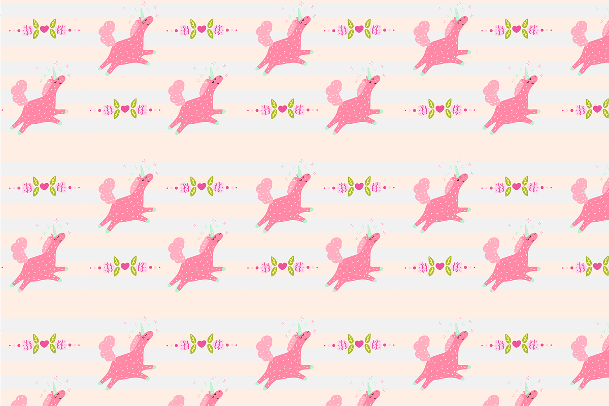 Unicorns pattern set, a Pattern Graphic by Kotozoid (Photo 3 of 5)