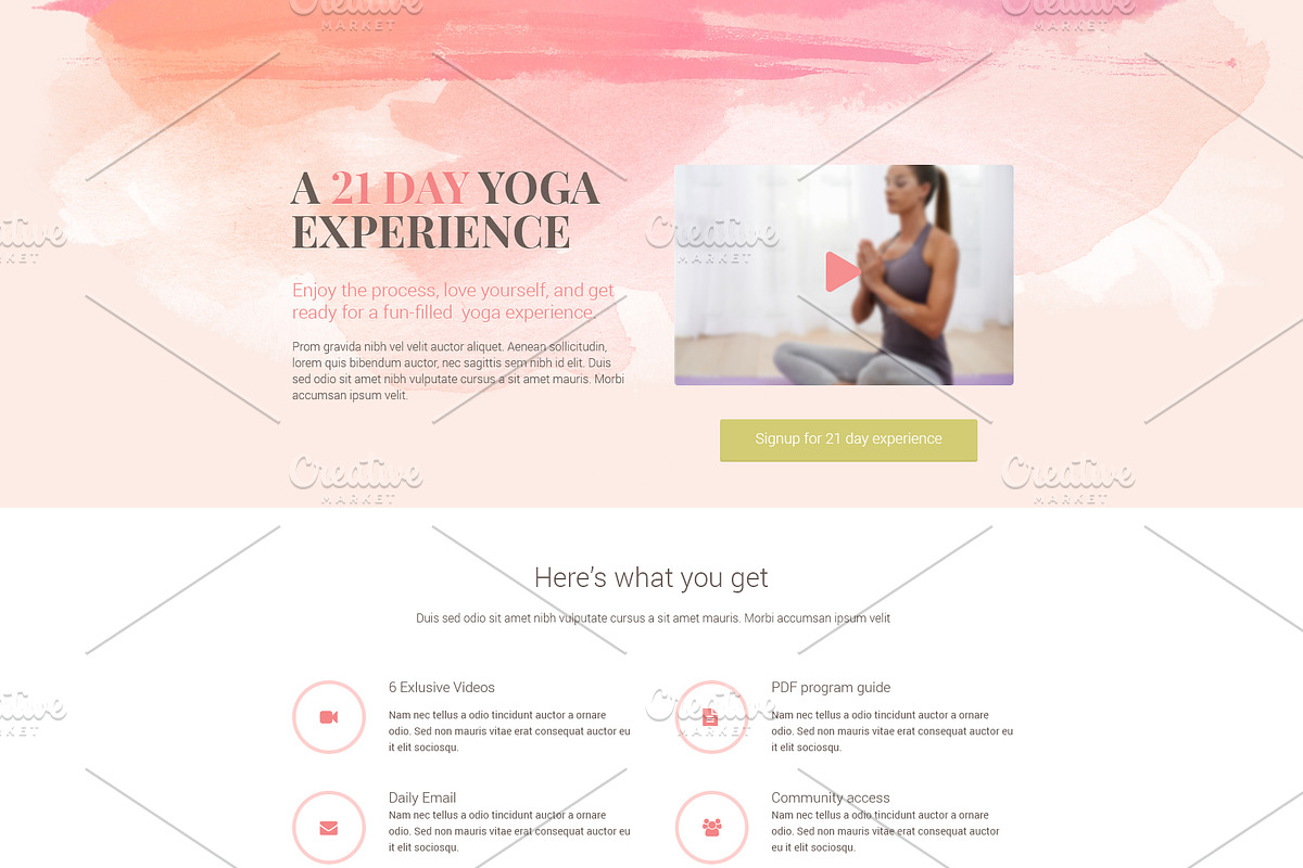 Namaste - Landing page PSD template, a Landing Page Template by Mage Themes (Photo 3 of 5)