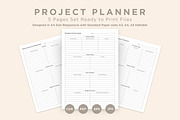 Project Planner Pages Set V-01, a Stationery Template by shahsoft (Thumbnail 1 of 3)
