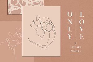 Only Love Line Art Posters
