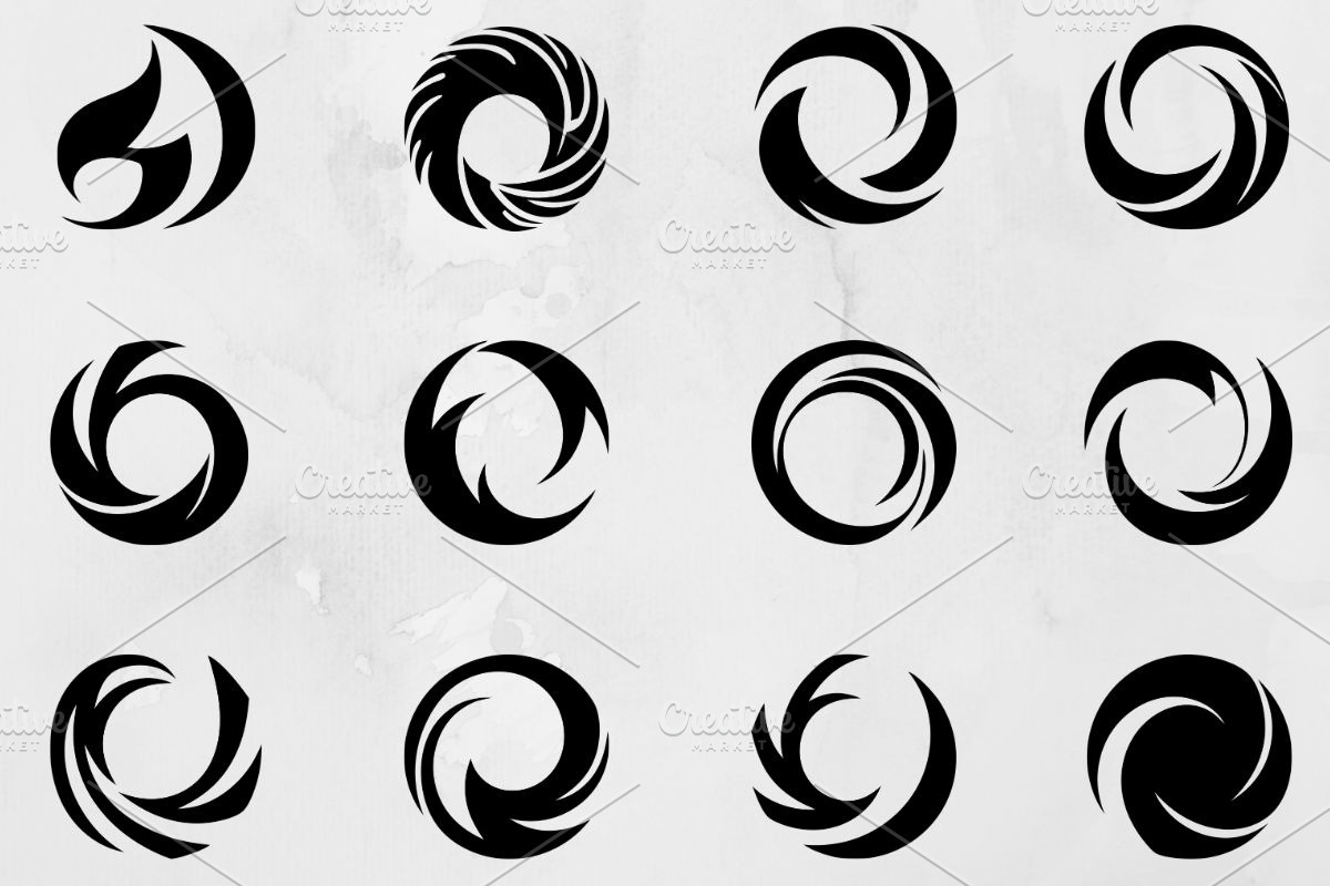 Abstract Circles Silhouette SVG, a Decorative Illustration by newminddesign (Photo 1 of 3)
