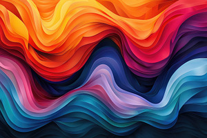 Colorful digital art featuring flowi, a Photo by LOGOCREATIVE