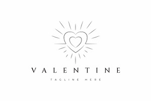 Love Heart Shape Valentines Day Logo, a Branding & Logo Template by Signatoro