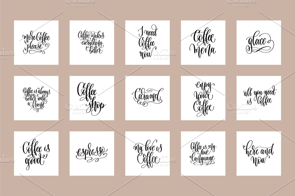 SET OF 100 COFFEE POSTERS, a Card Template by karakotsya (Photo 2 of 8)