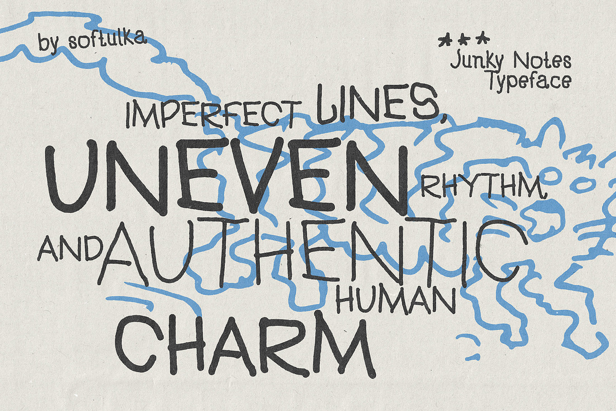 Junky Notes Typeface, a Handwritten Font by softulka (Photo 2 of 6)