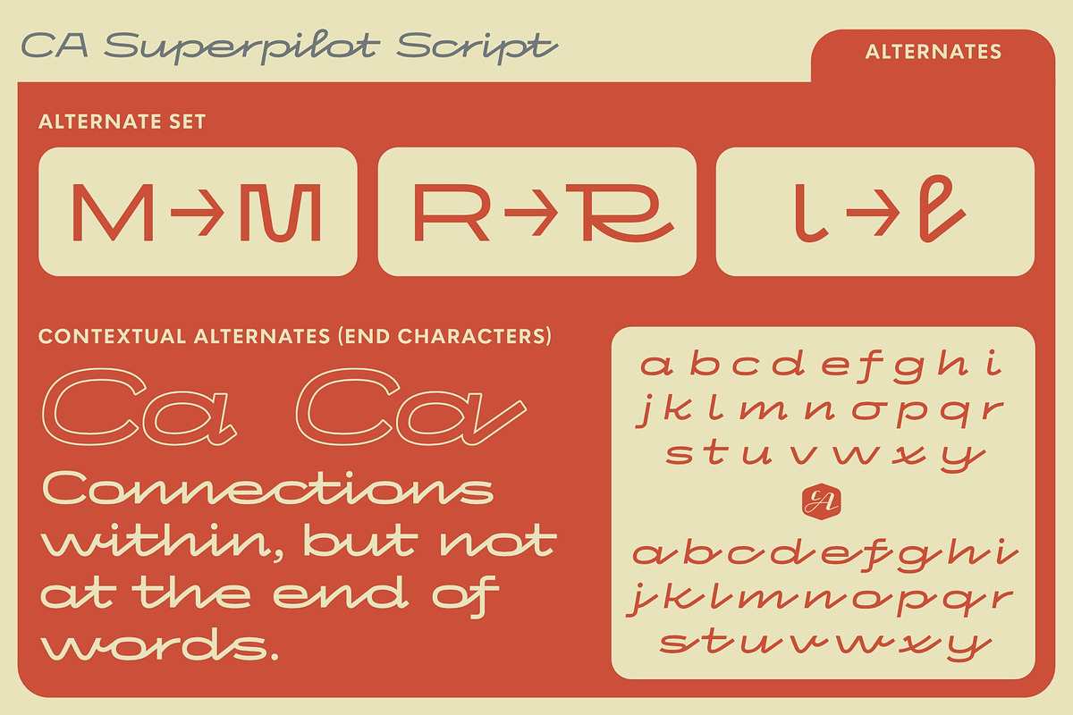 CA Superpilot, a Script Font by Cape Arcona Type Foundry (Photo 7 of 9)
