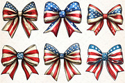 Coquette USA Bows Clipart, an Illustration by Libby Wishes (Thumbnail 2 of 7)
