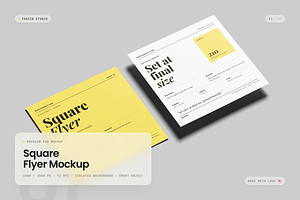 Square Flyer Mockup, an Advertising Mockup by Toasin Studio