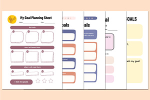 Editable 2024 Goal Planner For Canva