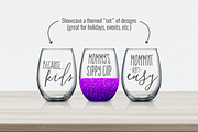 Stemless Wineglass Mockup & Glitter, a Product Mockup by SarahDesign (Thumbnail 5 of 12)