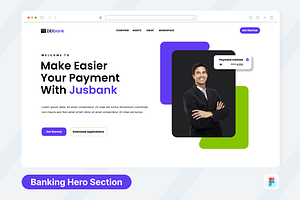 DeiBank - Banking Hero Header, a Templates & Theme by SquidPixey