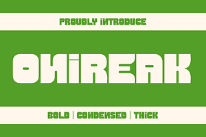 Onireak - Condensed Font, a Sans Serif Font by QR Design Studio