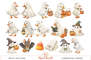Halloween Goose Clipart, an Animal Illustration by MockupWizard (Thumbnail 2 of 5)