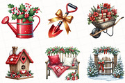 Christmas Garden Clipart, an Illustration by OK Design (Thumbnail 4 of 5)