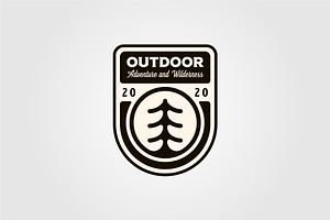 Pine Tree Outdoor Symbol Logo Vector